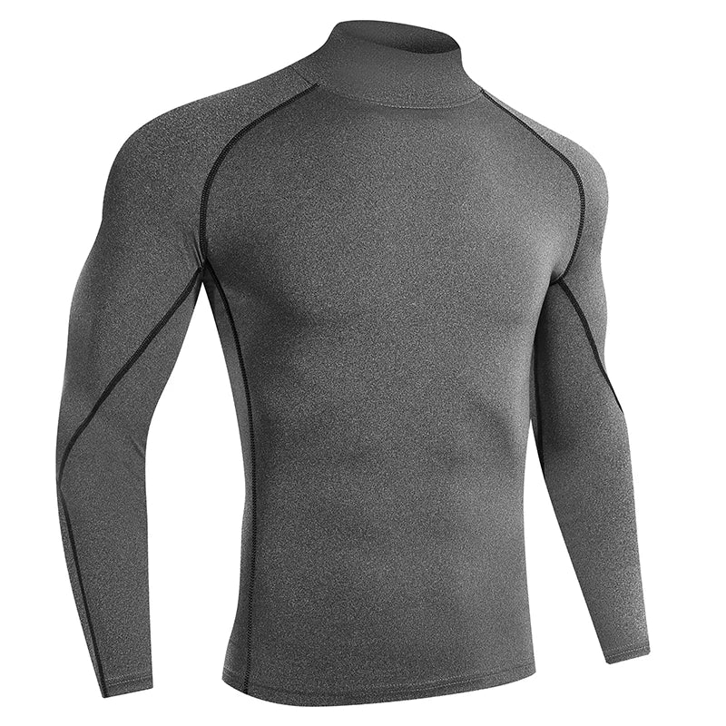 Men Sport T-shirt Quick Dry Bodybuilding Running Shirt Long Sleeve Compression Top Gym T Shirt Men Fitness Tight Rashgard