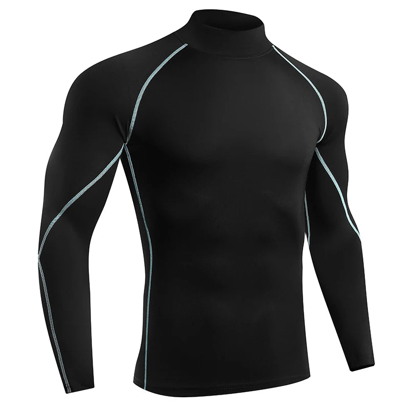 Men Sport T-shirt Quick Dry Bodybuilding Running Shirt Long Sleeve Compression Top Gym T Shirt Men Fitness Tight Rashgard