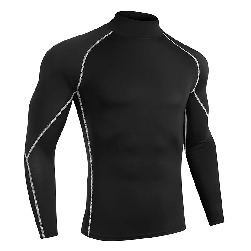 Men Sport T-shirt Quick Dry Bodybuilding Running Shirt Long Sleeve Compression Top Gym T Shirt Men Fitness Tight Rashgard